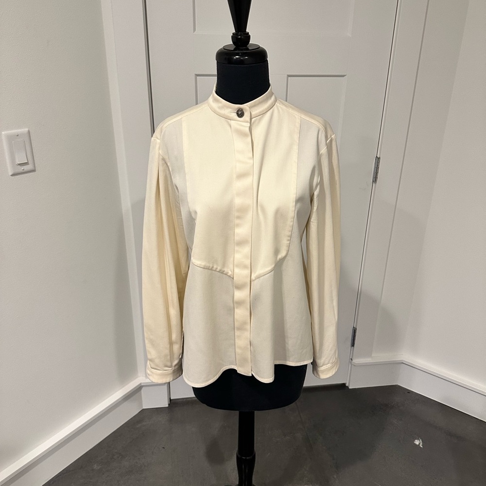 Chanel vintage cream blouse